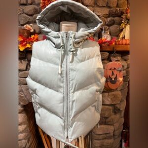 Easel Sky Blue Satin vest